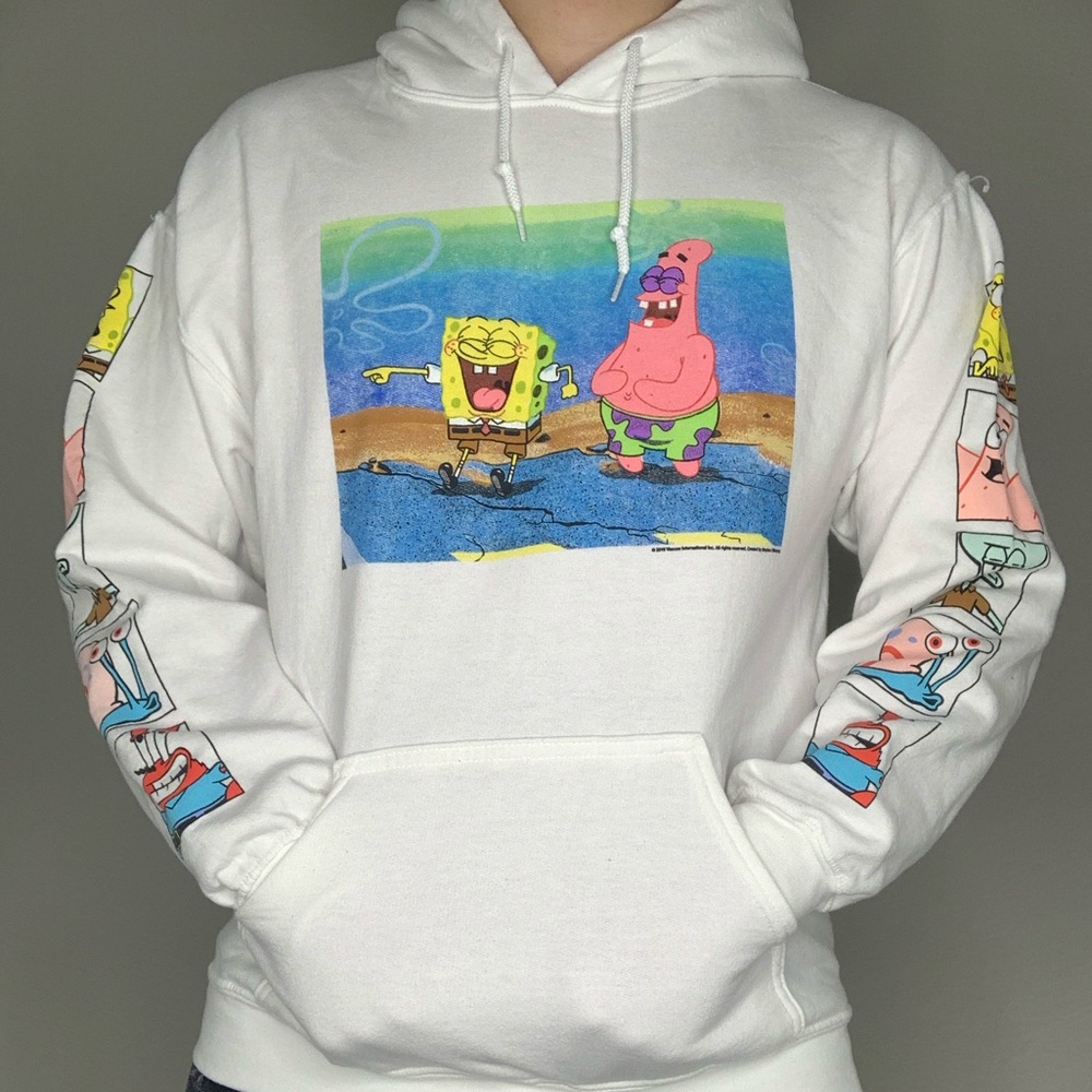 Forever 21 White SpongeBob Hoodie (NEVER WORN)